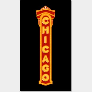 Chicago Theater Sign Posters and Art